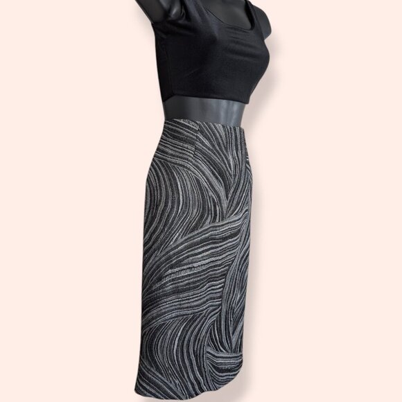 🍁Scapa Lauren Perre Metallic Swirl Pencil Skirt - Picture 2 of 7